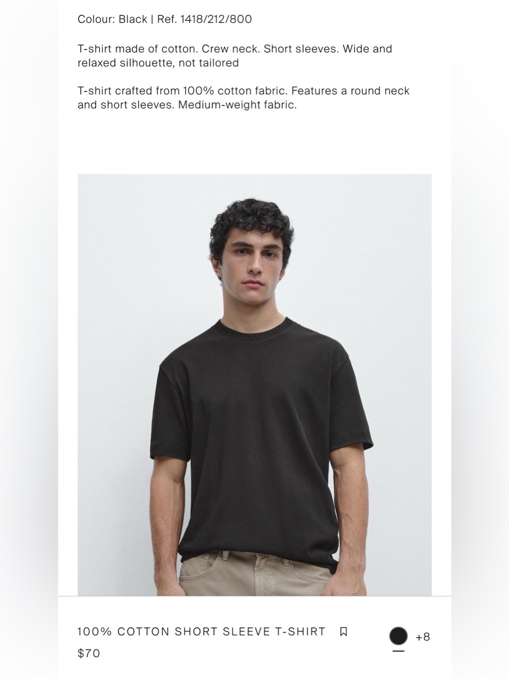 Massimo Dutti T-Shirt, black and white